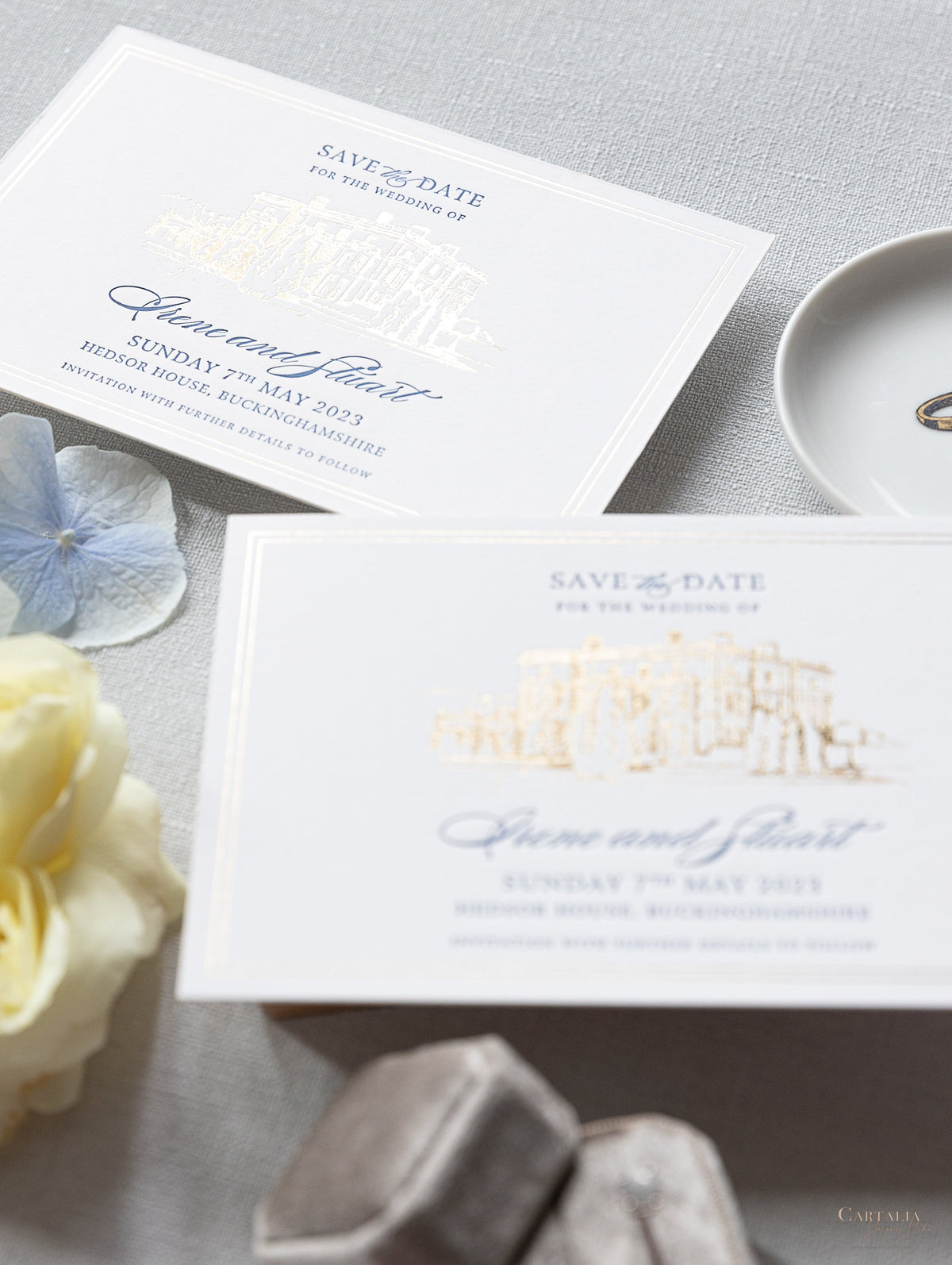 Your Venue | Luxury Foil & Letterpress Save the Date with Envelope | Hedsor House