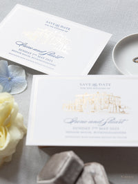 Your Venue | Luxury Foil & Letterpress Save the Date with Envelope | Hedsor House