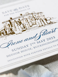 Your Venue | Luxury Foil & Letterpress Save the Date with Envelope | Hedsor House