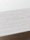 Luxury Letterpress Elegant Save the Date in 100 % Cotton 710gsm Board