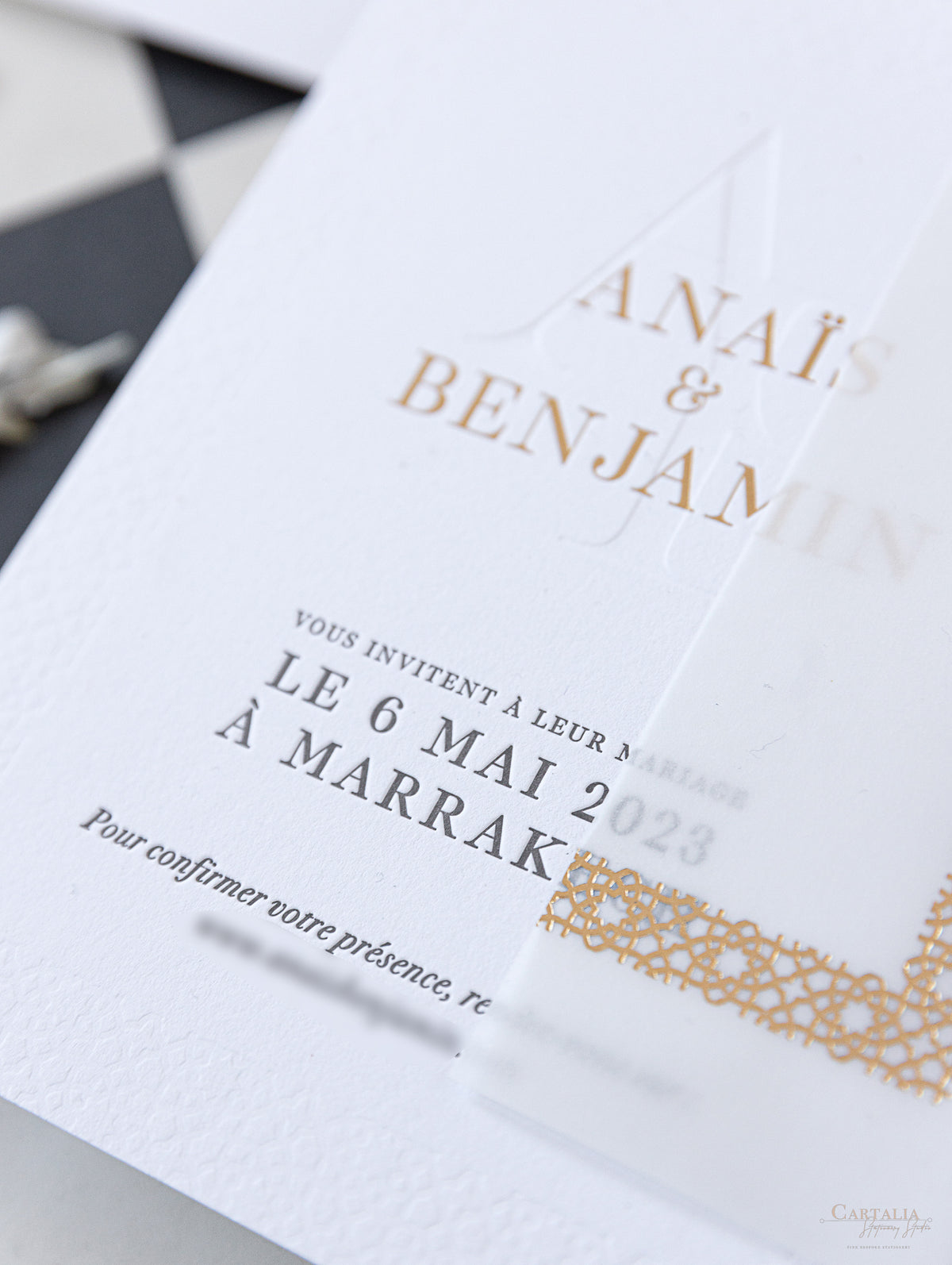 Boda de destino en Marruecos | Invitaciones de boda en Marrakech | Comisión A&amp;B a medida