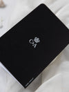 Black Luxury Passport Wedding Invitation Suite with Silver Glitter & Real Silver Foil