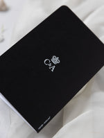Black Luxury Passport Wedding Invitation Suite with Silver Glitter & Real Silver Foil