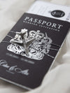 Black Luxury Passport Wedding Invitation Suite with Silver Glitter & Real Silver Foil