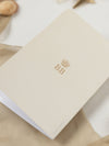 Nude & Gold Passport Wedding Invitation - Luxury Engraved Plane in Gold Plexi, Palm Tree Invitation