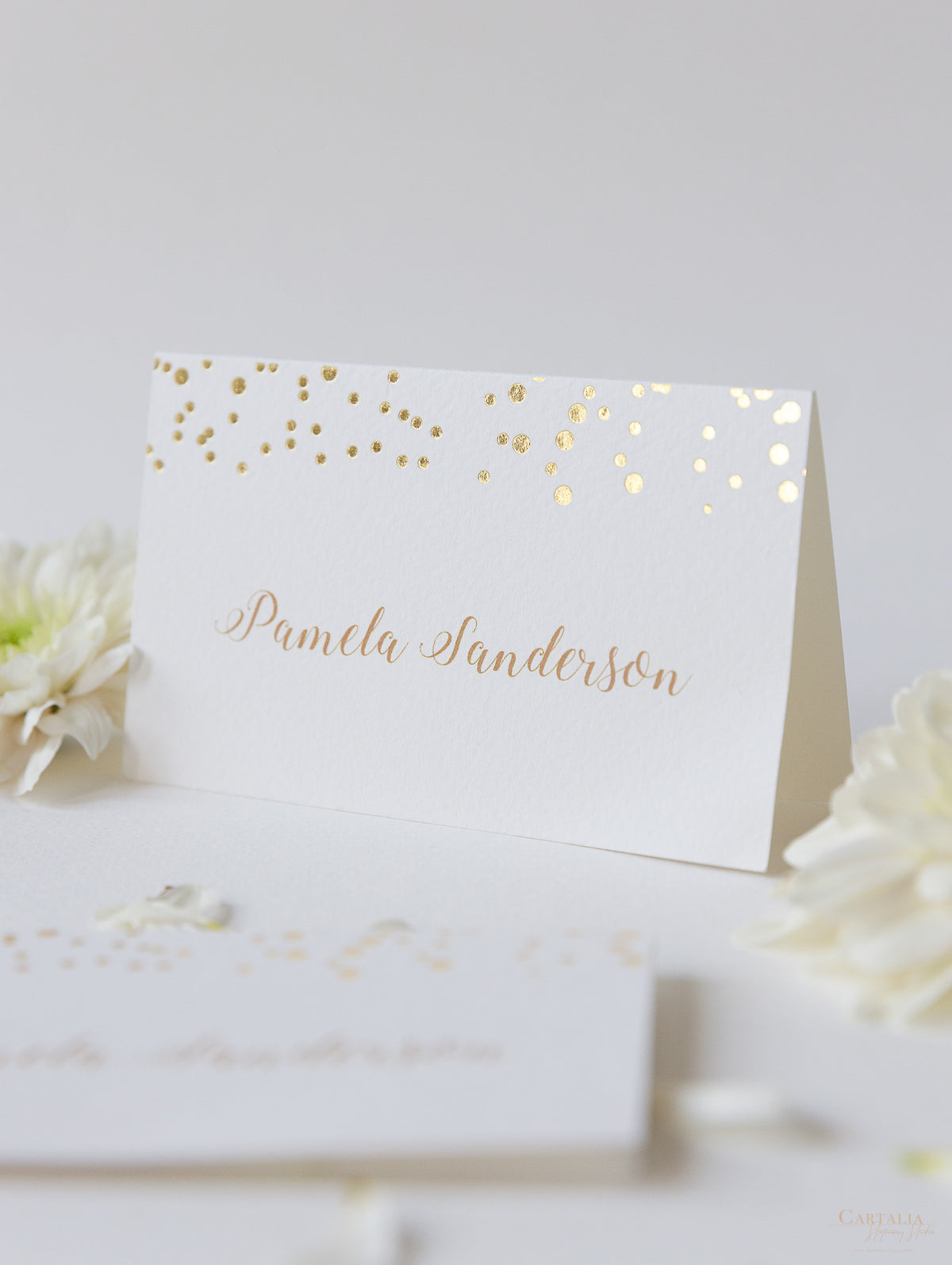 Foil Confetti Dotted Place Card