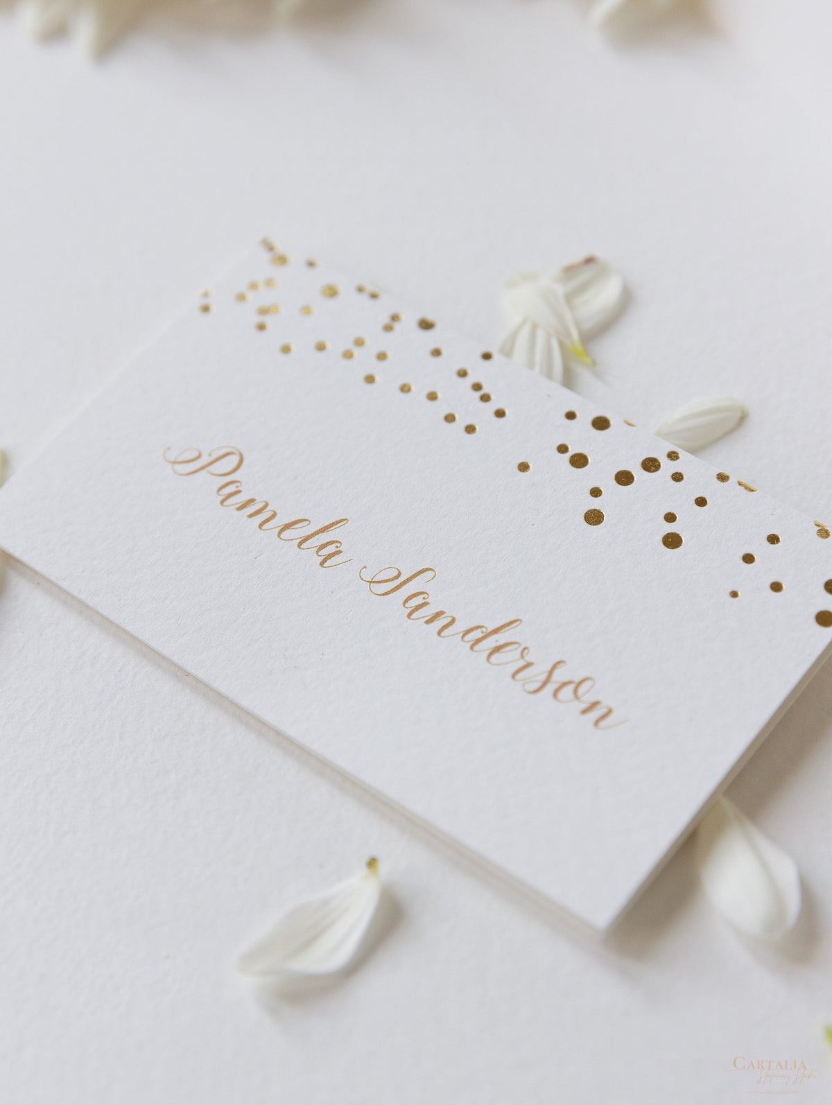 Foil Confetti Dotted Place Card