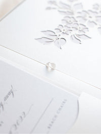 Lilac & Purple Couture Box : 3D Luxuriously Intricate Tier Laser Cutting Wedding Invitation Suite