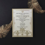 Golden Hollywood Lasercut Gate, Great Gatsby Reception / Evening Invitation