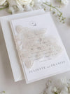 Intricate Laser Cut Rose Detail Evening Invitation