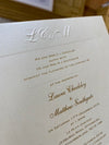 Champagne Luxury Embossed Monogram Wedding Day Invitation with Foil