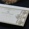 Golden Hollywood Lasercut Art Deco Great Gatsby Gatefold Wedding Reply Card, Rsvp