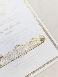 Invitaciones de boda en Grantley Hall | Comisión personalizada P&amp;B