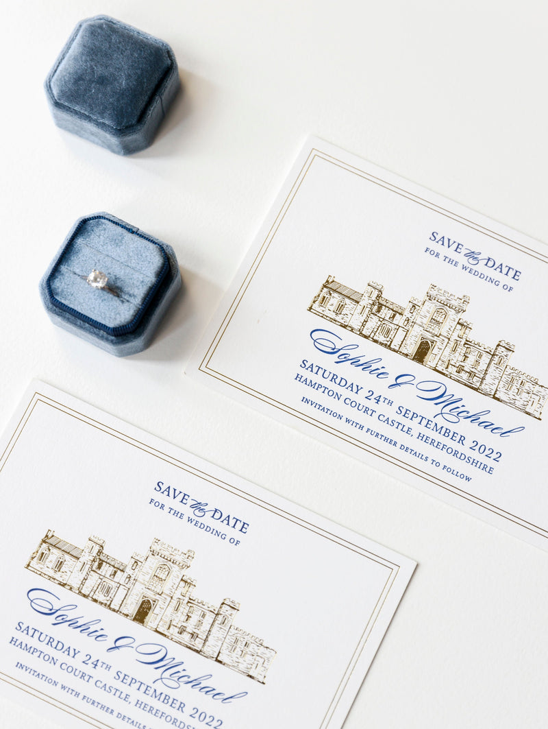 Your Venue | Luxury Foil & Letterpress Save the Date with Envelope