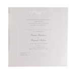 Luxury Embossed Metallic White Evening Invitation