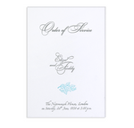 Classic Order of Service / Menu - Letterpress Cover