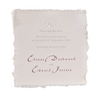 Royal Save the Date Deckled Edge True 100% Cotton Italian Paper