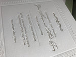 Embossed 710gsm Luxury Letterpress Elegant Day Invitation
