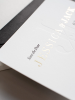 MINIMAL | Luxury Monogram & Foil 710gsm Letterpress Save the Date