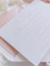 Invitación elegante del día de la boda tipográfica de lujo en tablero 100 % algodón de 710 g/m²