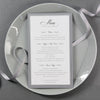 Luxury 600 gsm Menu with Monogram matching to Letterpress Open Folder Pocket