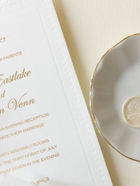 Debossed Embossed 710gsm Luxury Foiled  Elegant Day Invitation