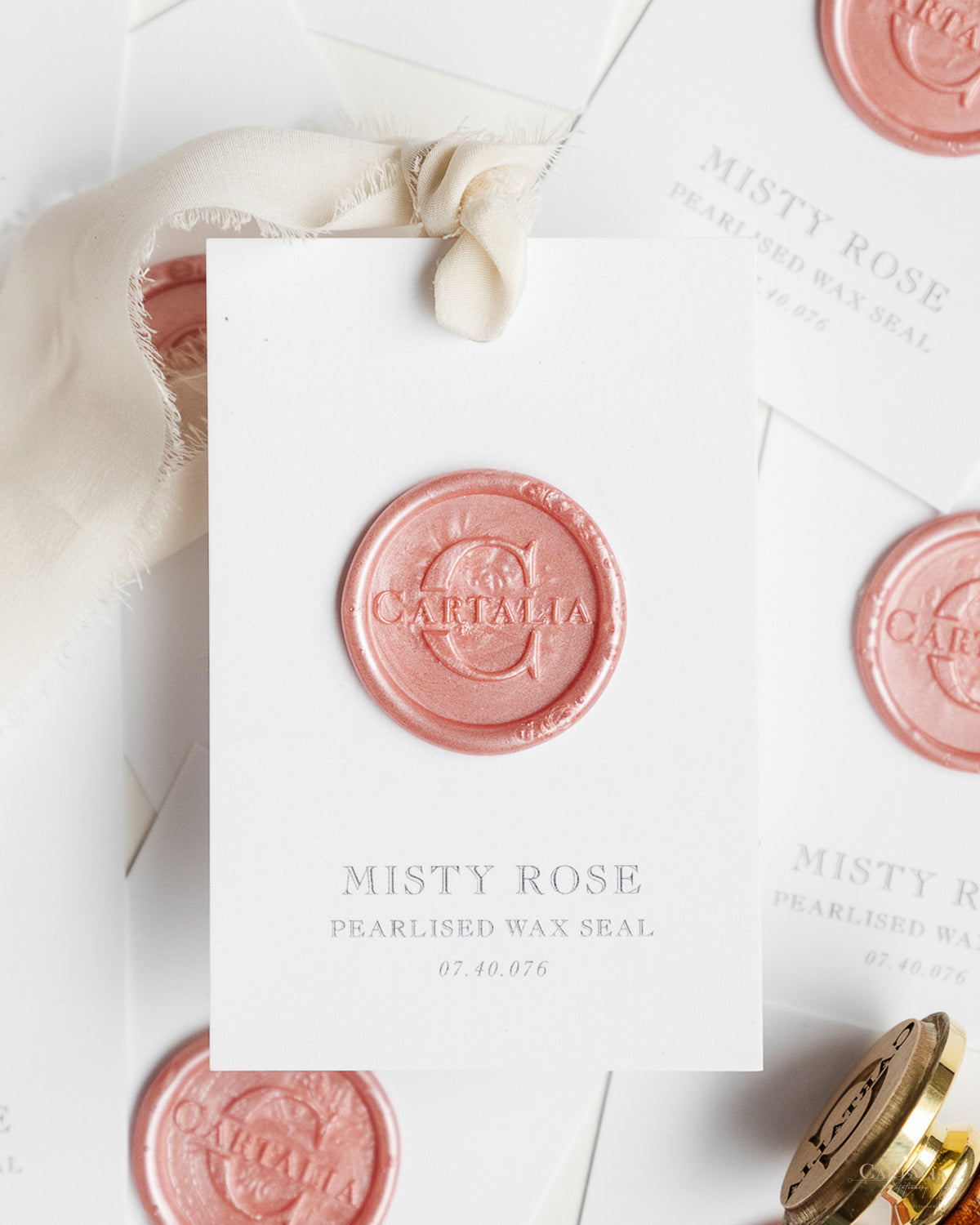 Wax Seal Stamp in Misty Rose Pearlised