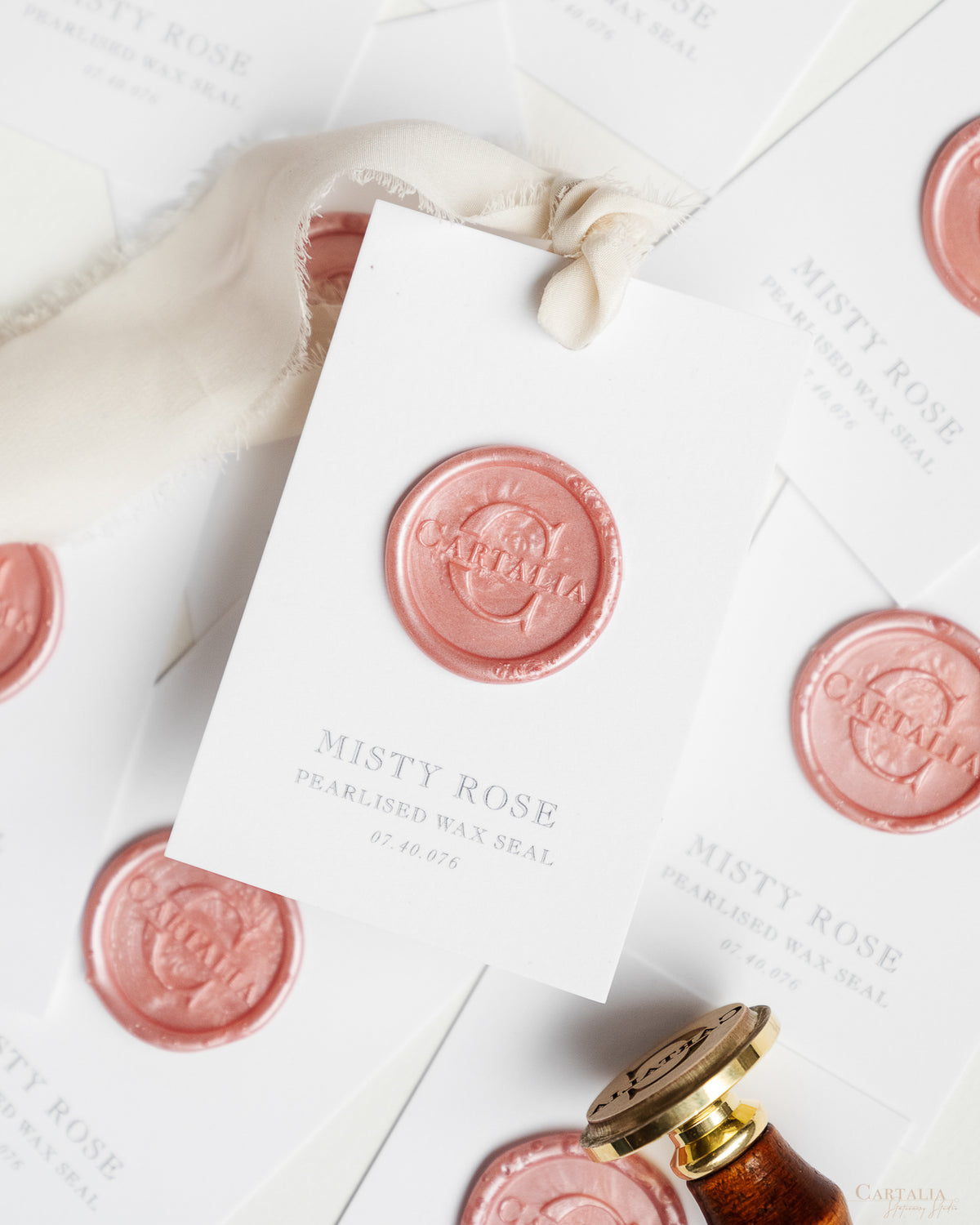 Sello de cera en Misty Rose Pearlised