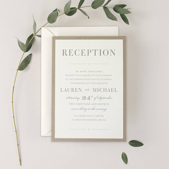 White Lace and Sand Tiered Invitation Set with RSVP