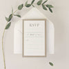 White Lace and Sand Tiered Invitation Set with RSVP