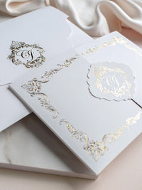 CUSTOM Venue invitation Luxury pocket fold suite Wedding invitation | SAMPLE