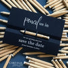 Pencil us in ✏ Save the Date Wedding Card in Dusty Grey with your names Engraved