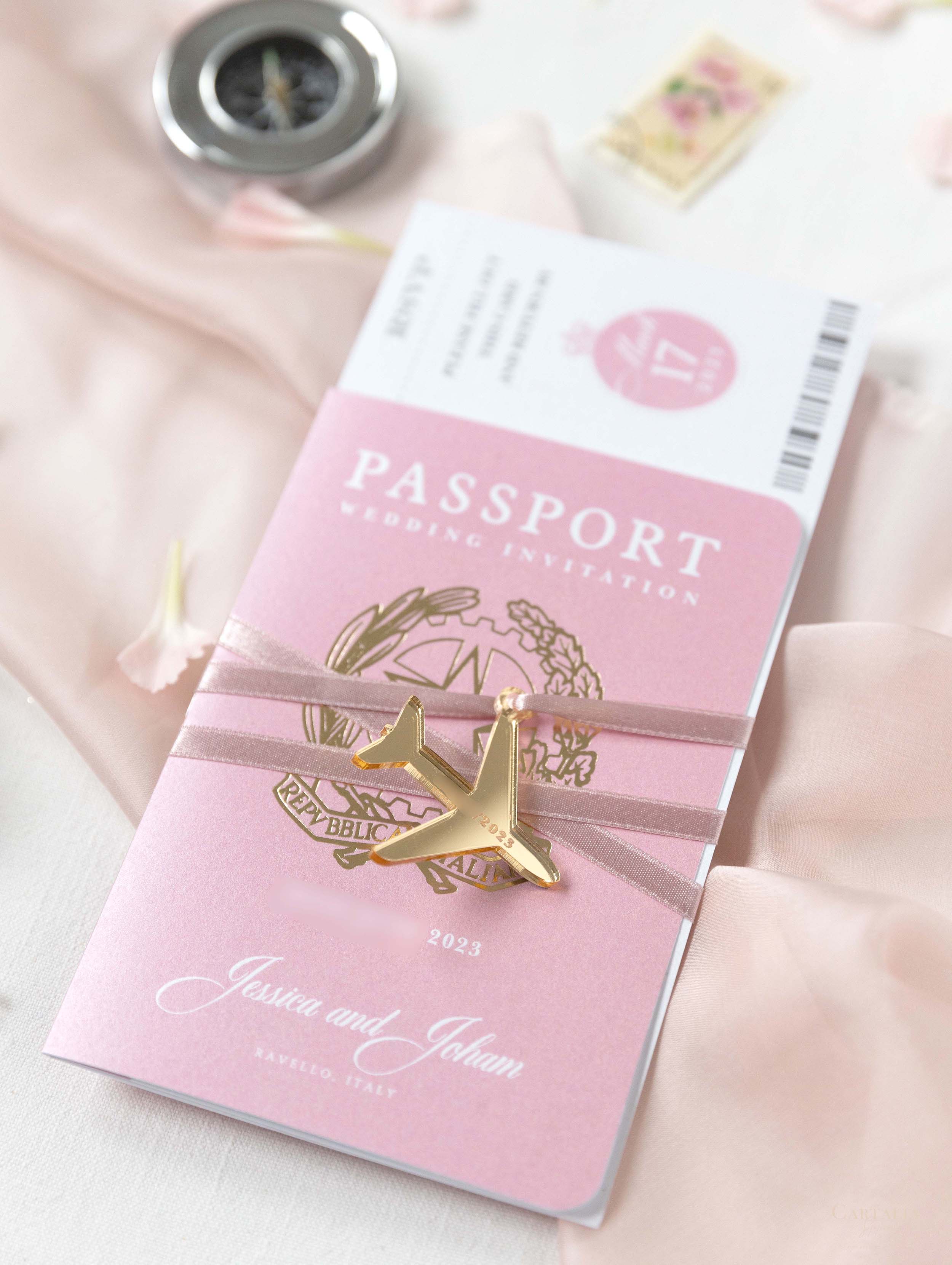 Passport wedding store invitation