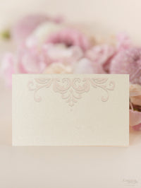 Champagne Decorative Lace Place Card