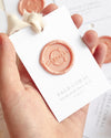 Wax Seal in Pale Coral Pearlised