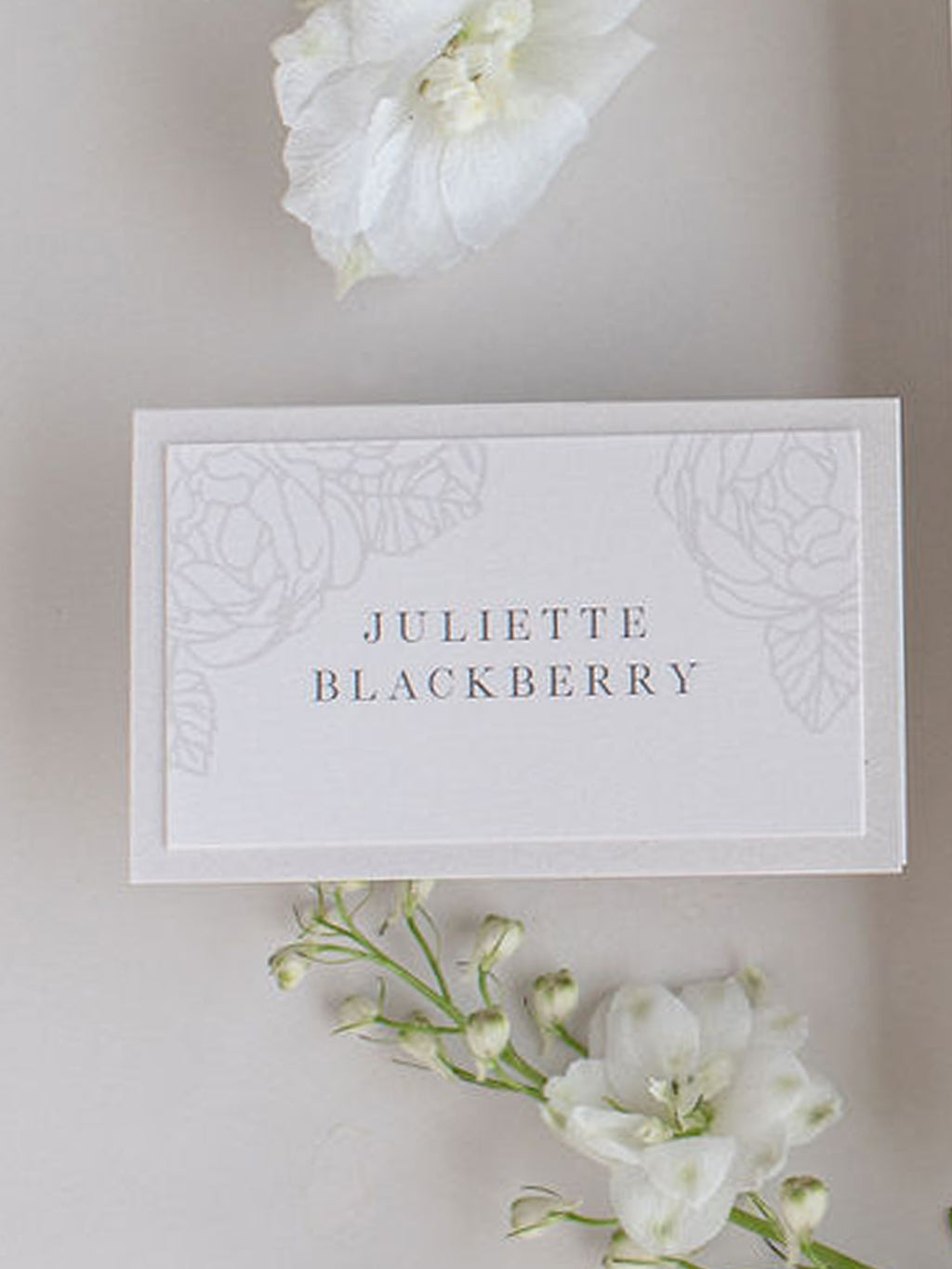 Intricate Rose Detail Place card