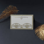 Golden Hollywood Lasercut Art Deco Great Gatsby Laser Cut Place Card