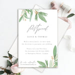Foliage Change of Date - Wedding Postpone Card
