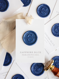 Wax Seal Stamp in Sapphire Blue Pearlised