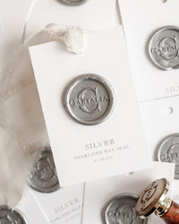 Wax Seal in Silver Pearlised