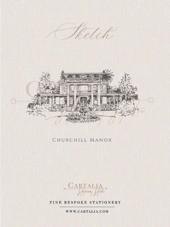 Sketch of Churchill Manor, Napa | California