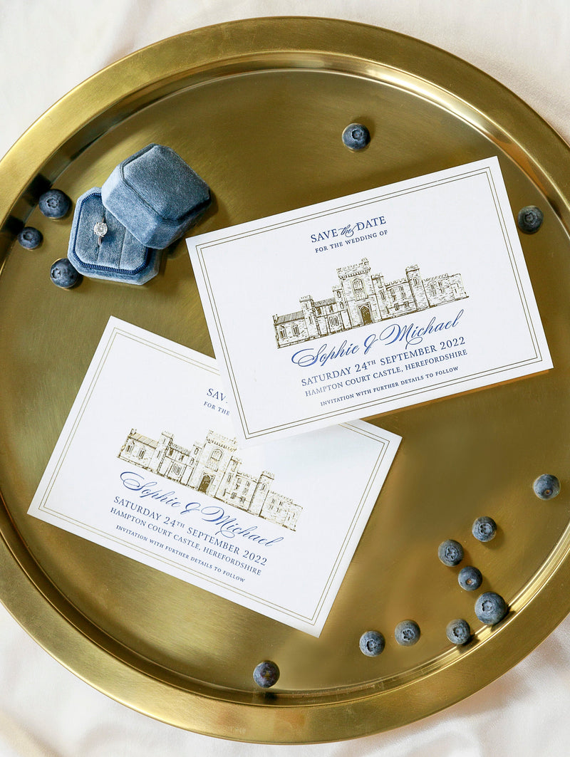 Your Venue | Luxury Foil & Letterpress Save the Date with Envelope