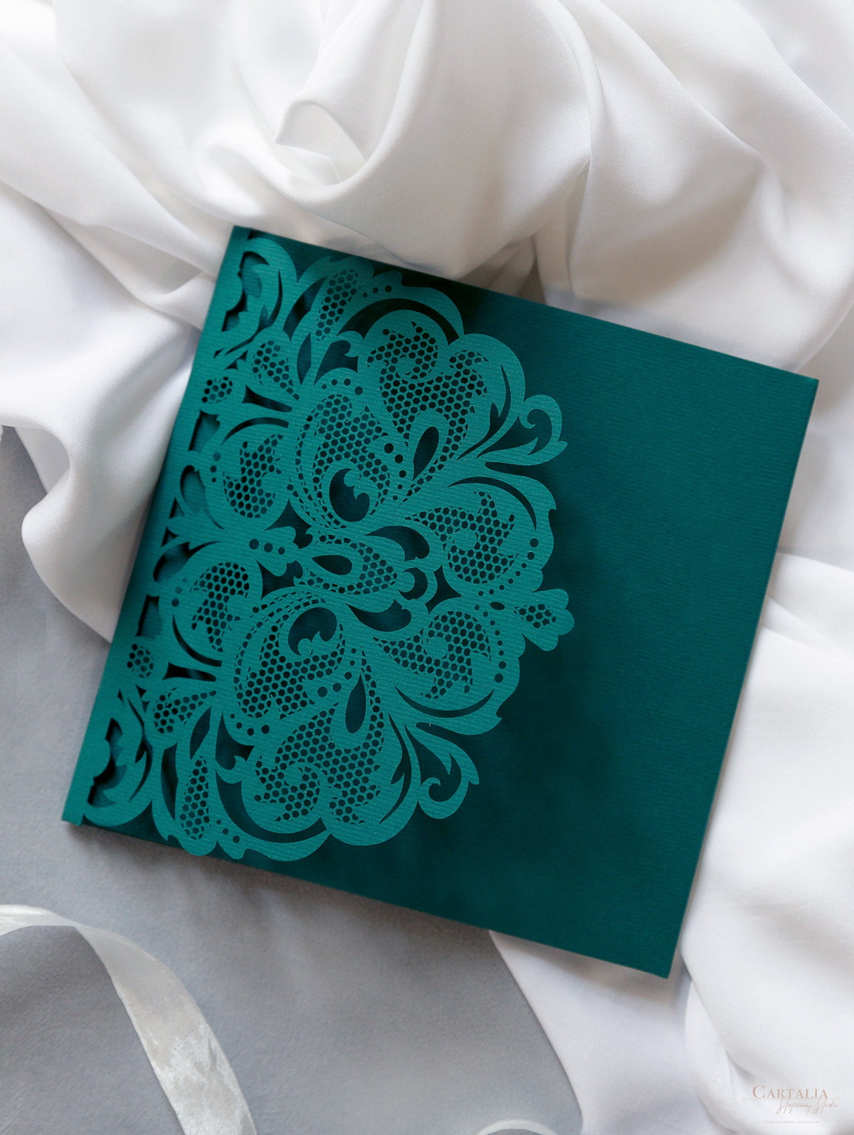 Luxury Old Gold Opulence Laser Cut Lace Pocketfold Wedding Invitation Suite with 3 Tier :  Guest Info & Travel & Rsvp Card