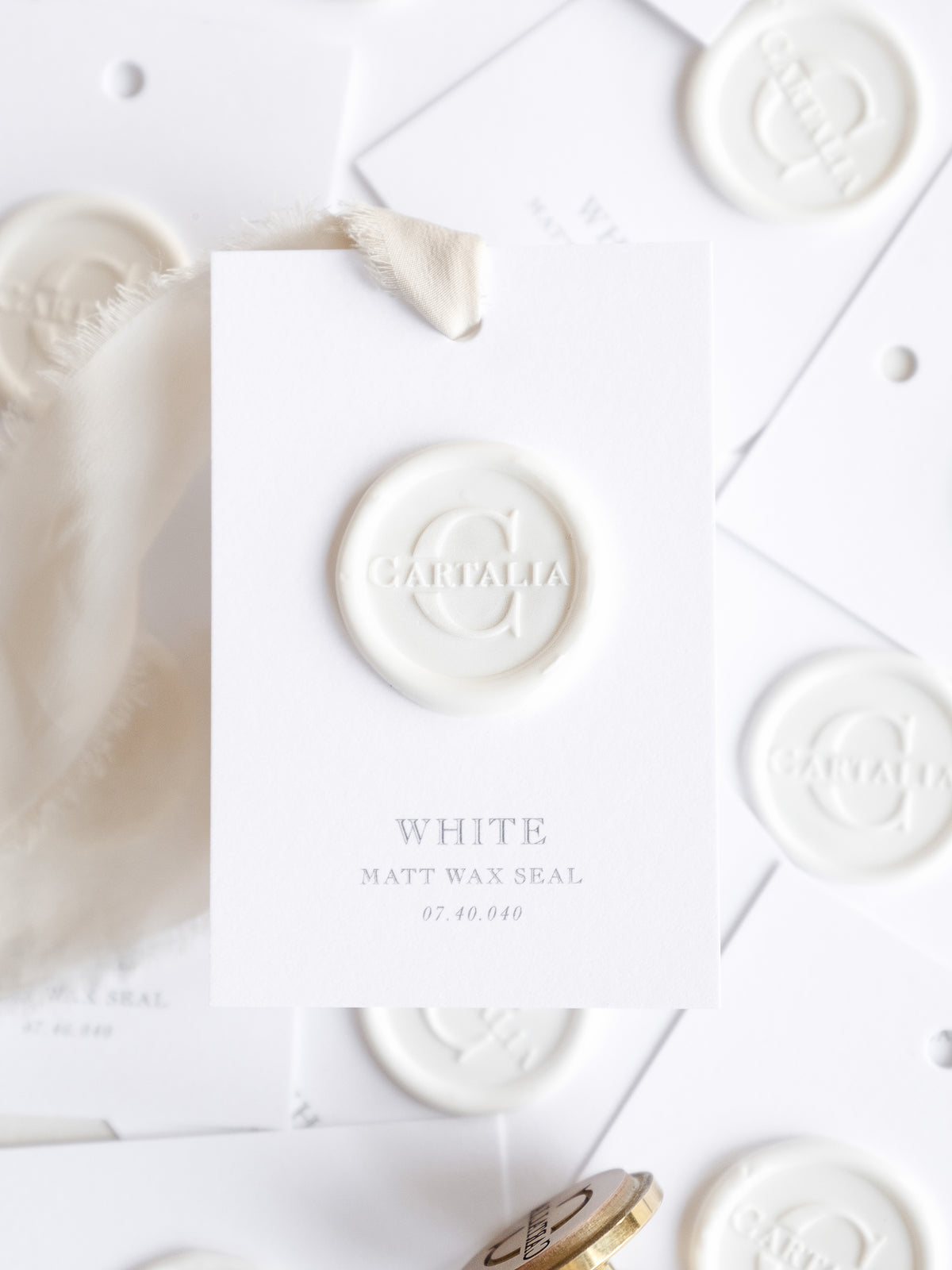 Wax Seal Stamp in White Matt