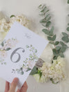 White Hydrangea Table Numbers