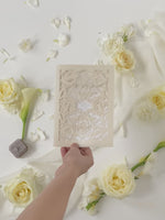 Classic Elegance Laser cut Cream and Champagne Metallic Colours Order of Service / Menu