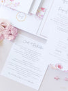 Peonies & Roses Pocket with Watercolours & Rose Gold | Bespoke Commission A&R