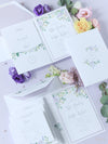 Lavender Purple Pocketstyle Wedding Invitation with 3 Cards and Real Foil