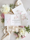 Luxury Box Wedding Invitation with Monogram and Printed Vellum Sleeve