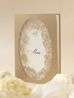 Romantic Roses Laser Cut Wedding Order of Service/Menu Card